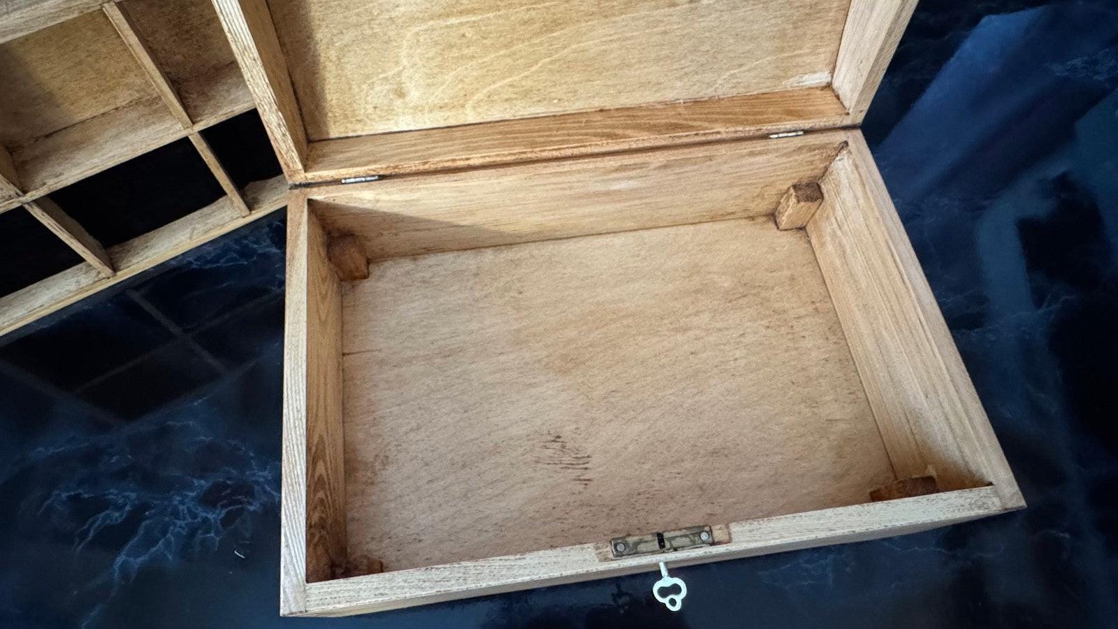 Personalised Antique Pine Style Metal Detectorist's Finds Box