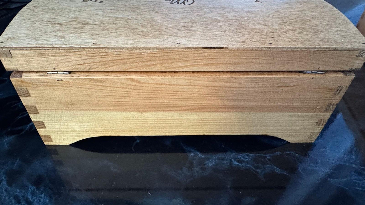 Personalised Antique Pine Style Metal Detectorist's Finds Box