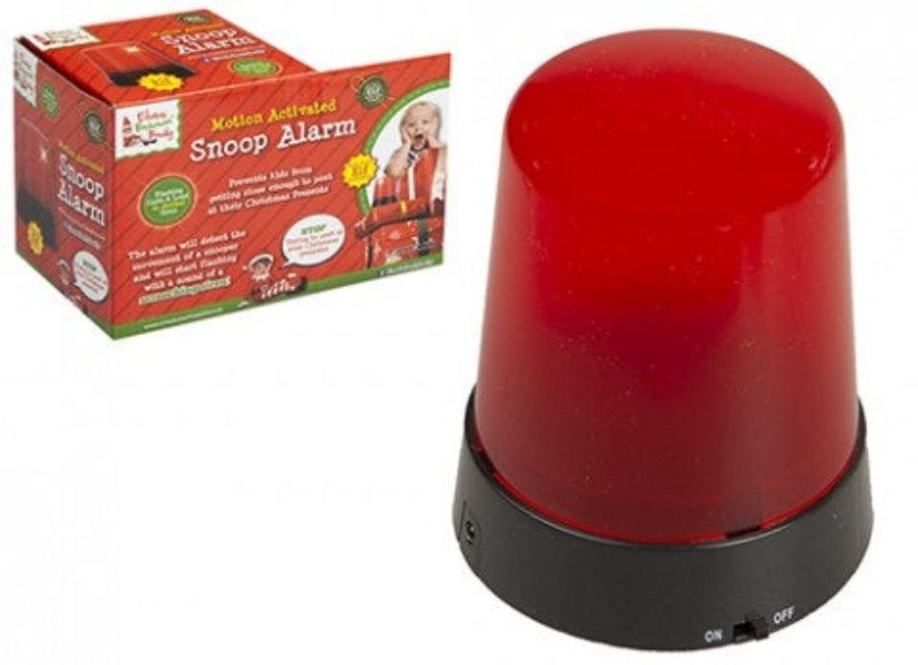 Red alarm with packaging on a white background