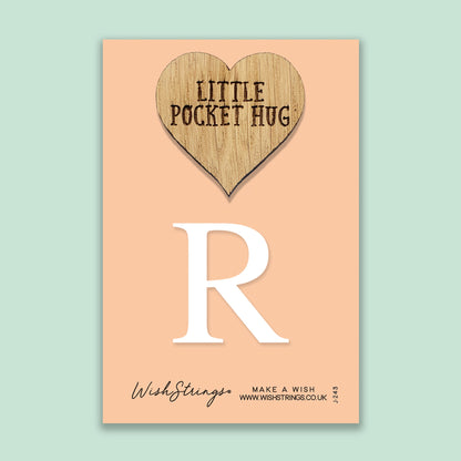 Pocket Hug - Letter ‘R’ | Personalized Initial Gift & Thoughtful Keepsake | Keepsake Token for Sending Hugs & a Special Name Gift