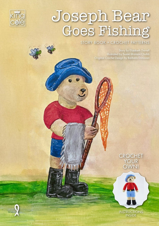 King Cole Joseph Bear Goes Fishing - Crochet Patterns & Story Book