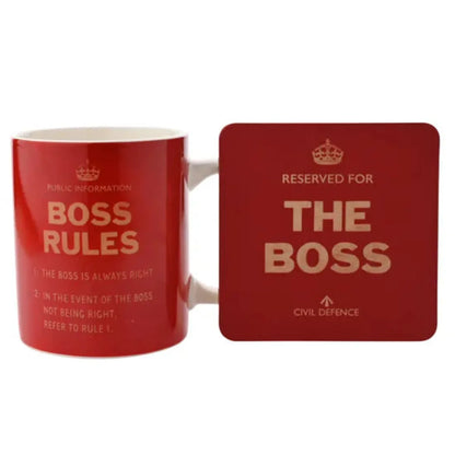 Civil Defence The Boss Mug And Coaster Set