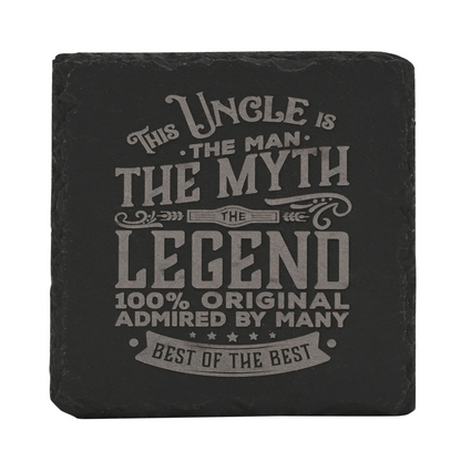 Harvey Makin Legend Slate Coaster - Uncle