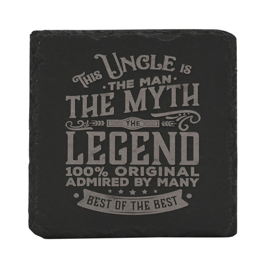 Harvey Makin Legend Slate Coaster - Uncle