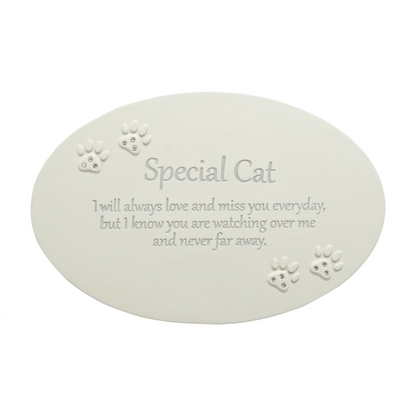Thoughts of You Resin Memorial Plaque - Cat