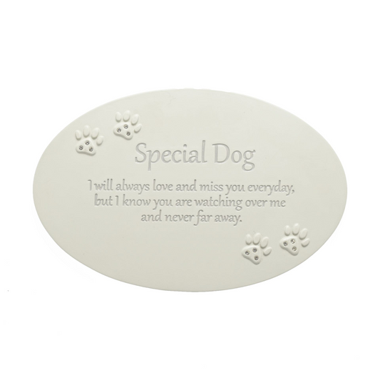 Thoughts of You Resin Memorial Plaque - Dog