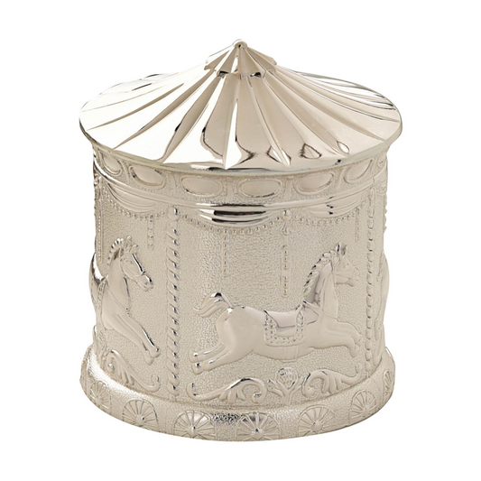 Bambino Silverplated Money Box - Carousel