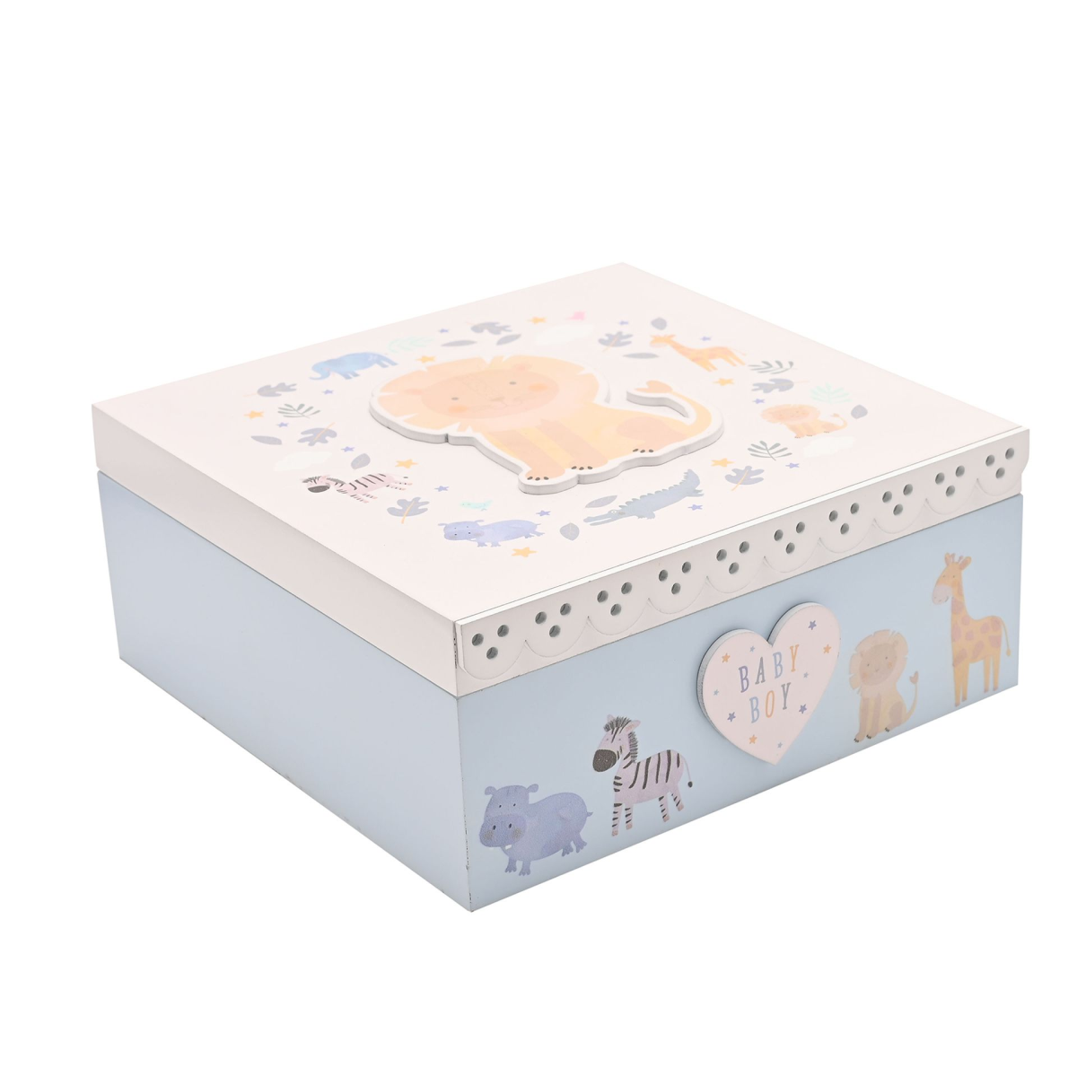 Petit Cheri Lion Keepsake Box - Baby Boy