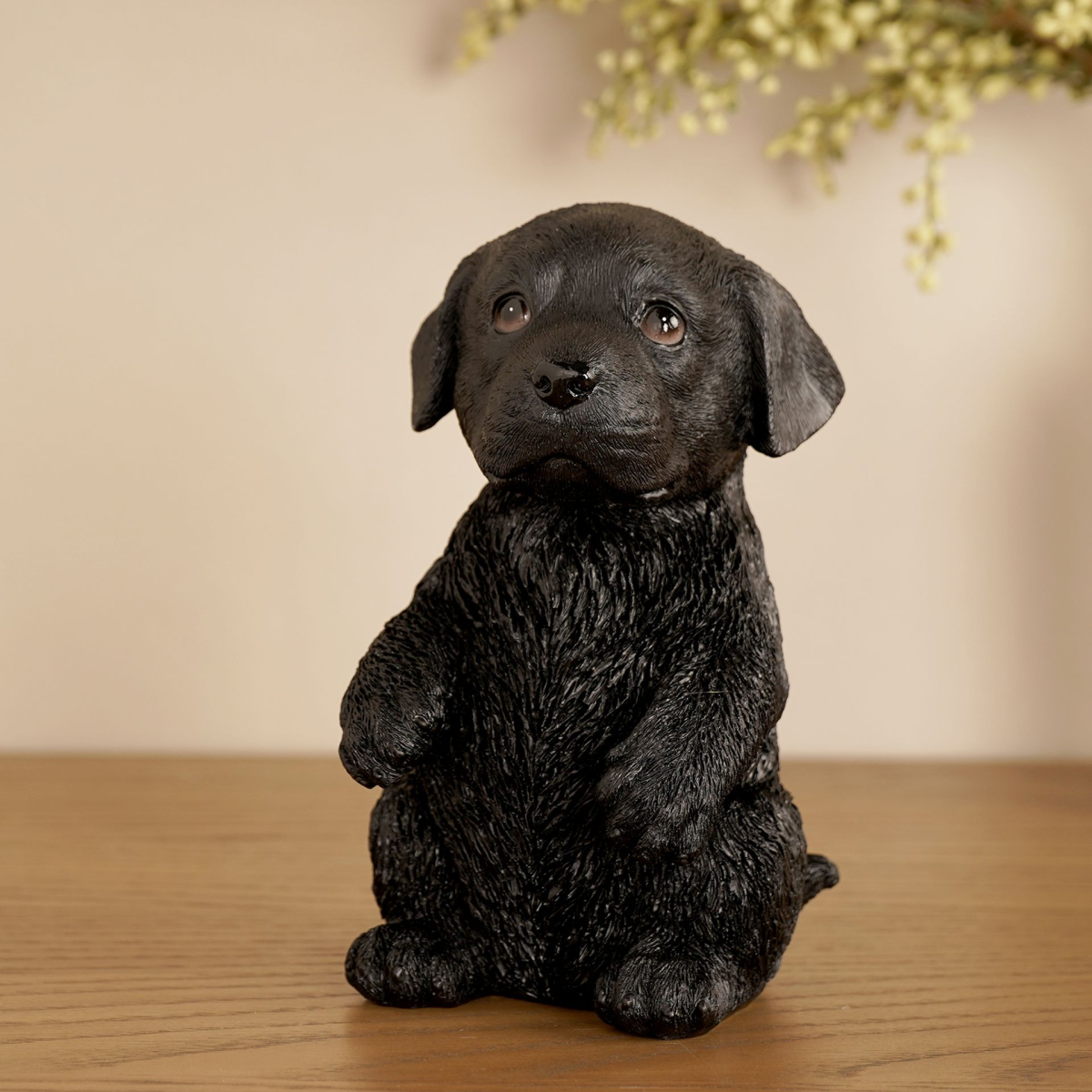 Best Of Breed Resin Black Labrador Puppy - 17cm