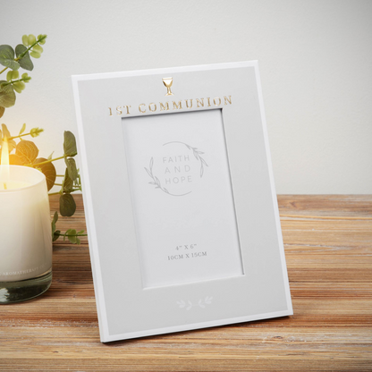 Faith & Hope First Communion Photo Frame 4" x 6"