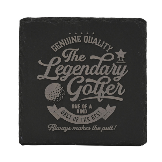 Harvey Makin Legend Slate Coaster - Golf