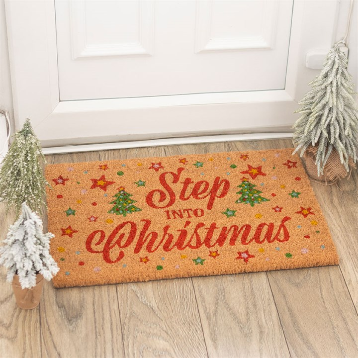 Natural Step Into Christmas Doormat