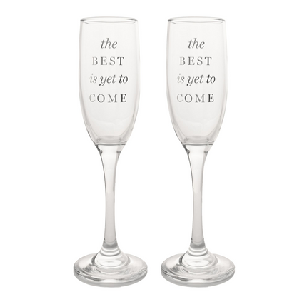 Amore Champagne Flutes Set of 2 - The Best