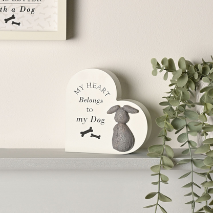 Best of Breed Heart Plaque - "My Heart Belongs to my Dog"