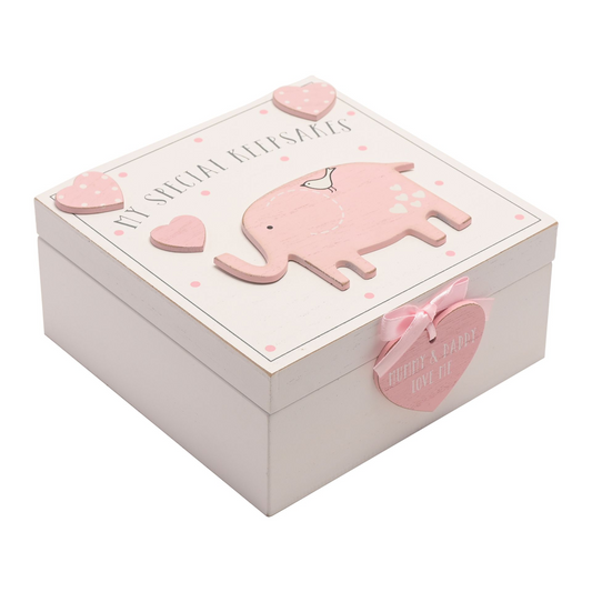 'Petit Cheri' My Special Keepsake Box 16cm x 16cm - Pink