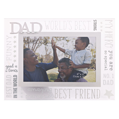 With Love Glass Frame With 3D - Dad