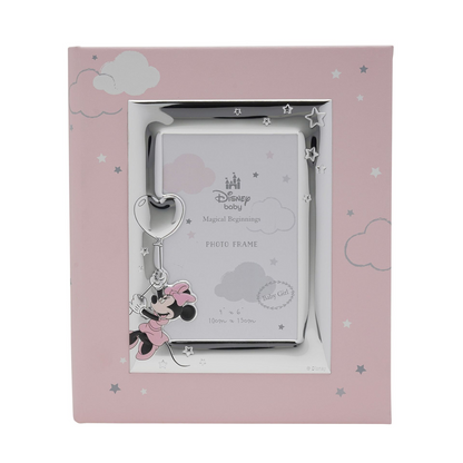 Disney Minnie Mouse With Balloon Silver Plated  Album With Frame 8" x 10"