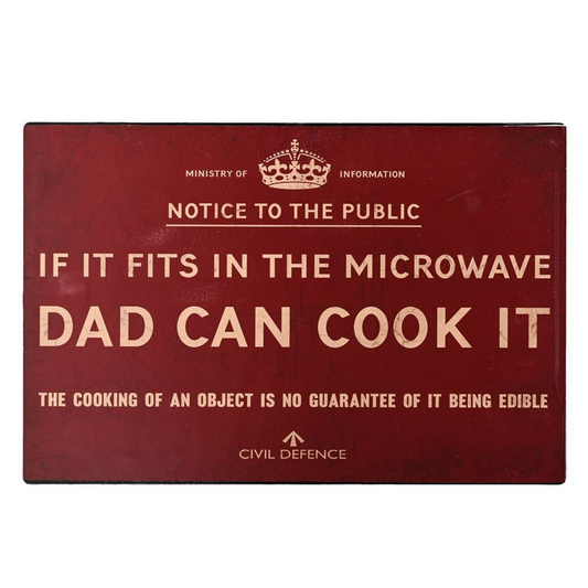 Civil Defence Dad Microwave Wall Plaque