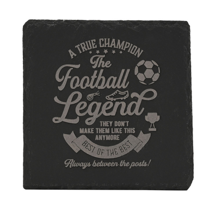 Harvey Makin Legend Slate Coaster - Football