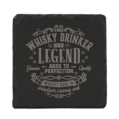 Harvey Makin Legend Slate Coaster - Drinker
