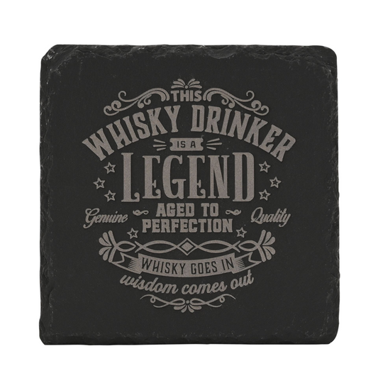 Harvey Makin Legend Slate Coaster - Drinker