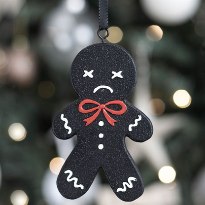 Spooky Gingerbread Man Hanging Ornament
