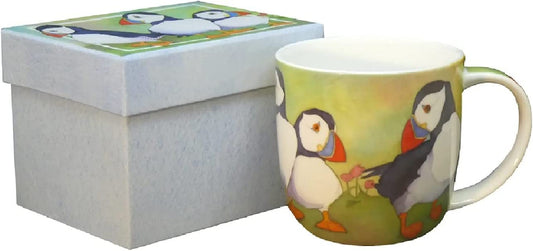 Emma Ball Puffins Bone China Mug with Gift Box