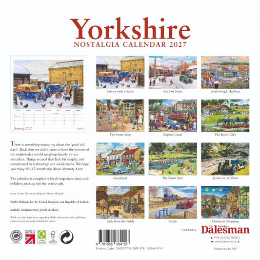 Yorkshire Nostalgia Calendar 2027