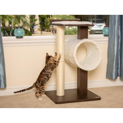 PetFusion Modern Cat Tree House & Tall Scratching Post