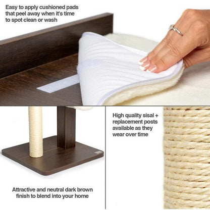 PetFusion Modern Cat Tree House & Tall Scratching Post