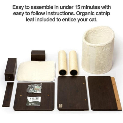 PetFusion Modern Cat Tree House & Tall Scratching Post