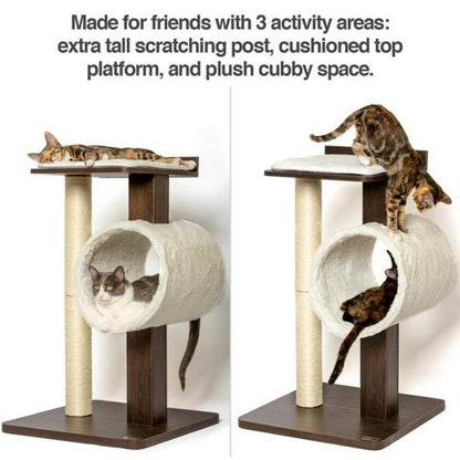 PetFusion Modern Cat Tree House & Tall Scratching Post