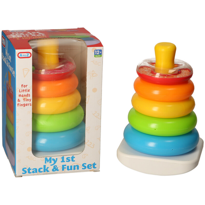 My 1st Stack & Fun Set – 7 Piece Colourful Ring Set, Fine Motor & Colour Learning