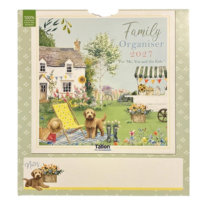 2027 Family Organiser Calendar - 3 Column Month To View Planner