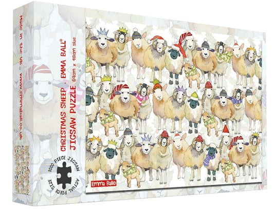 Emma Ball Christmas Sheep 1000 Piece Jigsaw Puzzle