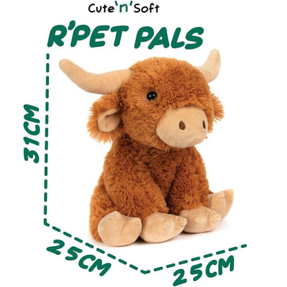 Lesser & Pavey R'Pet Pals Hughie Sittin Cow XL Teddy Bear