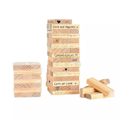 Wooden Wedding Guest Message Blocks - Guest Book Alternative