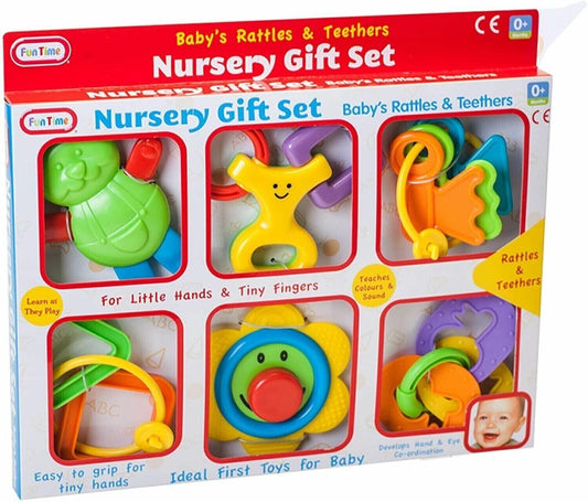 Baby's Rattles and Teethers Gift Set - Newborn 0-6 Months Boys Girls Toddler
