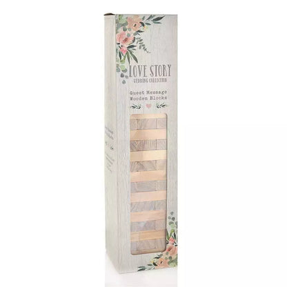 Wooden Wedding Guest Message Blocks - Guest Book Alternative