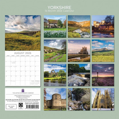 Yorkshire Calendar 2026 - Regional - Month To View