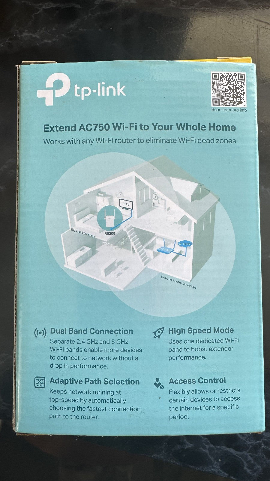 TP-Link RE205 AC750 Universal Dual Band Range Extender, Broadband/Wi-Fi Extender