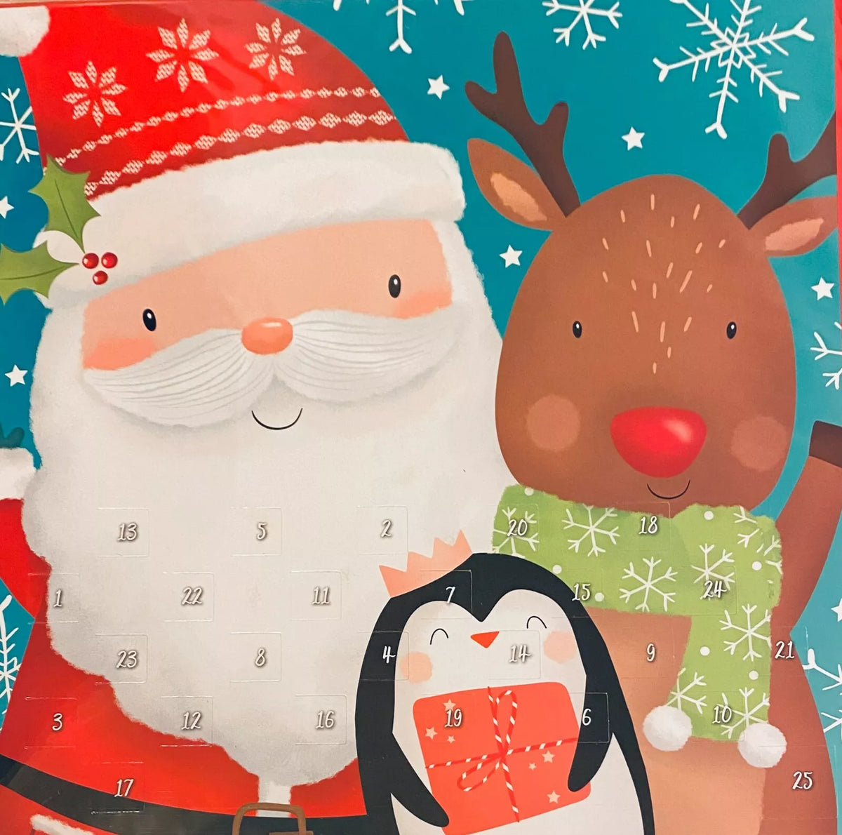 Traditional Christmas Advent Calendar - Santa & Reindeer