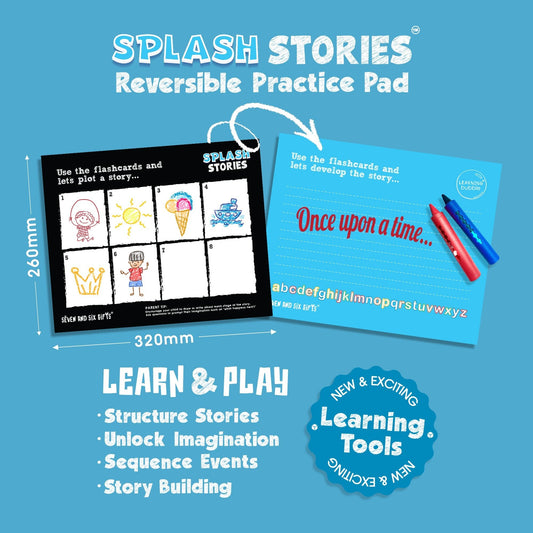 Splash Stories: Educational Bath Toys & Word Games - Learning Flashcards and Bath Crayons for Kids
