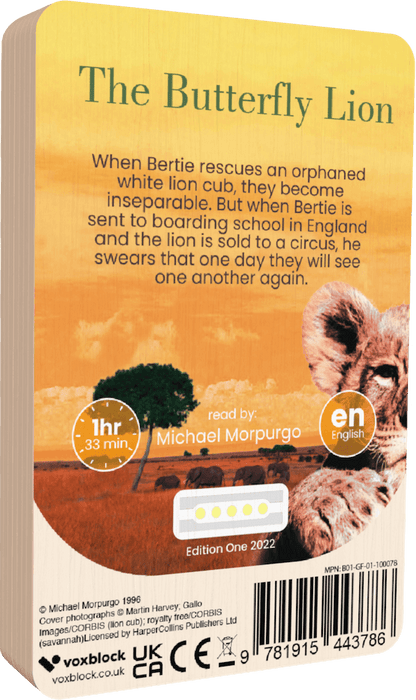 The Butterfly Lion (Audiobook)