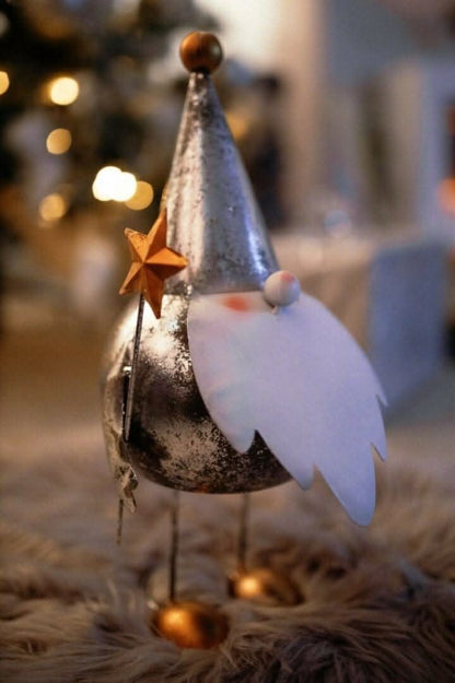 Christmas Silver Gilt Gonk Figurine