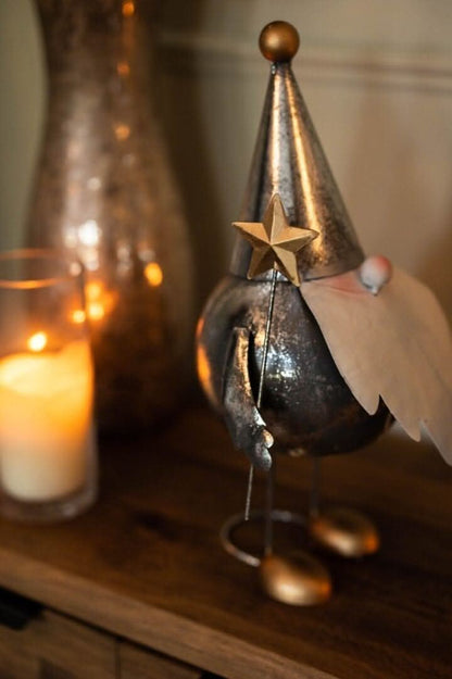 Christmas Silver Gilt Gonk Figurine