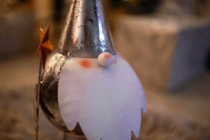 Christmas Silver Gilt Gonk Figurine