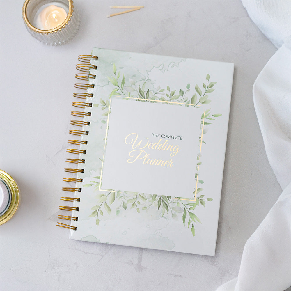 The Complete Wedding Planner, 160 Pag Spiral Bound Wedding Organizer with Gold Foil Cover