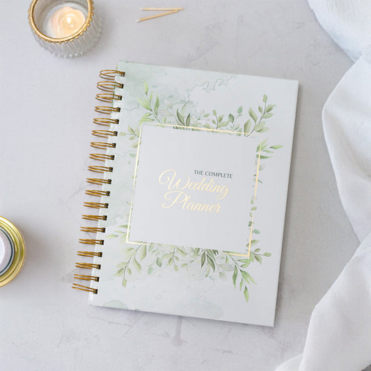 The Complete Wedding Planner, 160 Pag Spiral Bound Wedding Organizer with Gold Foil Cover