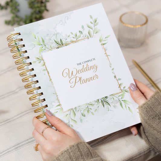 The Complete Wedding Planner, 160 Pag Spiral Bound Wedding Organizer with Gold Foil Cover